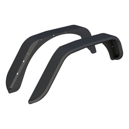 Jeep Wrangler JK Black Aluminum Rear Fender Flares