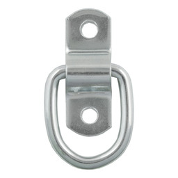 1" x 1-1/4" Surface-Mounted Tie-Down D-Ring (1,200 lbs, Clear Zinc)