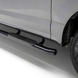 4" Black Steel Oval Side Bars, Select Toyota Tacoma