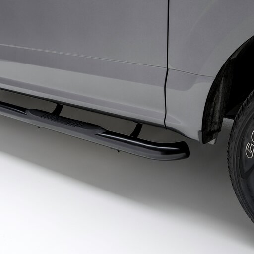 3" Round Black Steel Side Bars, Select Ford Ranger SuperCrew