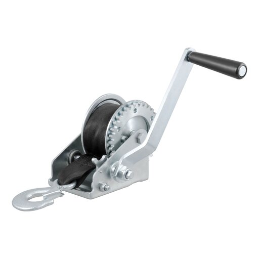 Hand Crank Winch with 15' Strap (900 lbs, 6-1/2" Handle)