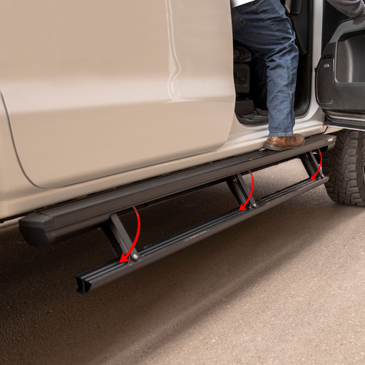 ActionTrac 83.6" Powered Running Boards, Select Toyota Tundra Extended Cab