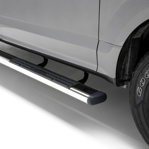 6" x 91" Polished Stainless Oval Side Bars, Select Ford F-Series